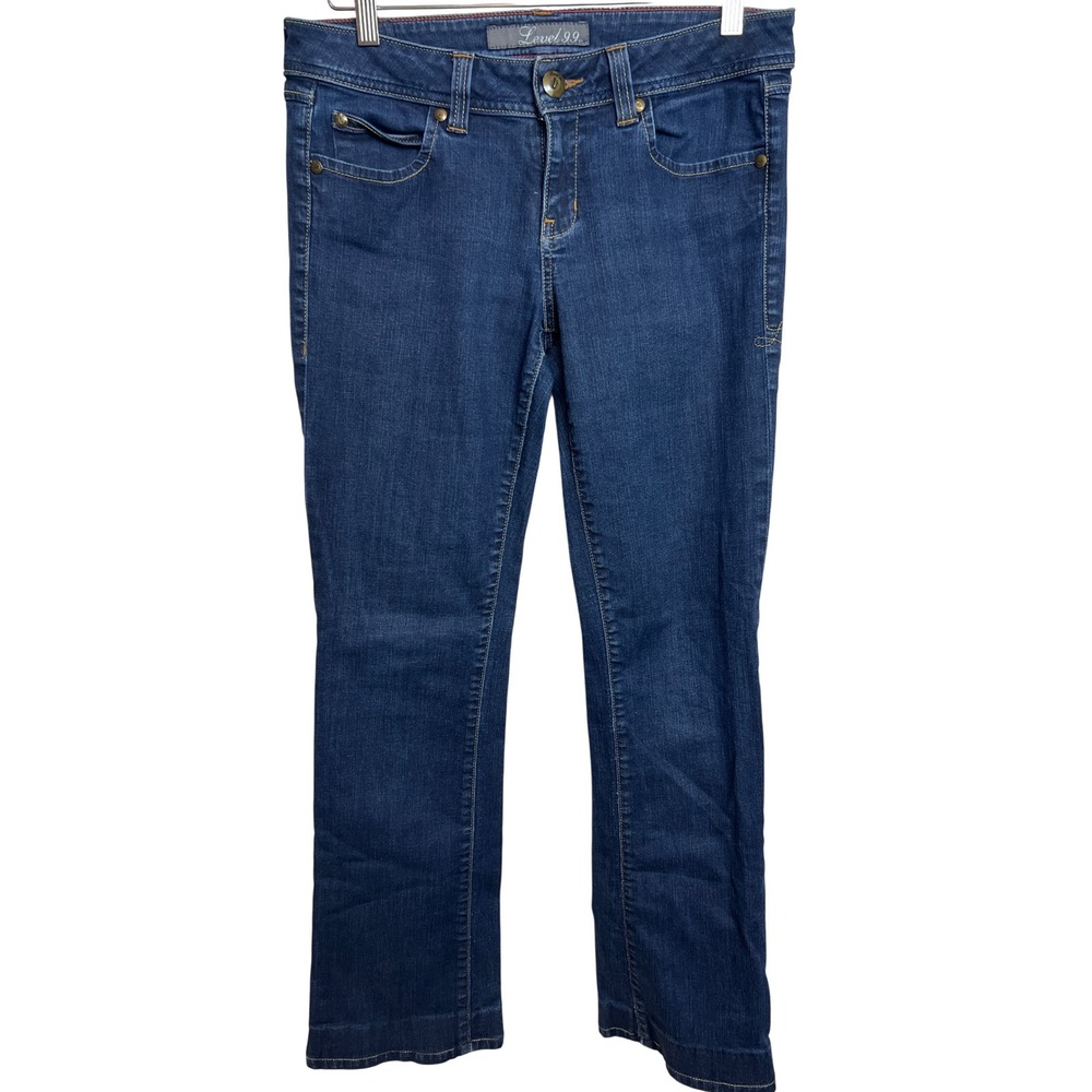 Level 99 Jeans Women 28 Blue Low Rise Straight Leg Stretch Denim Casual A70